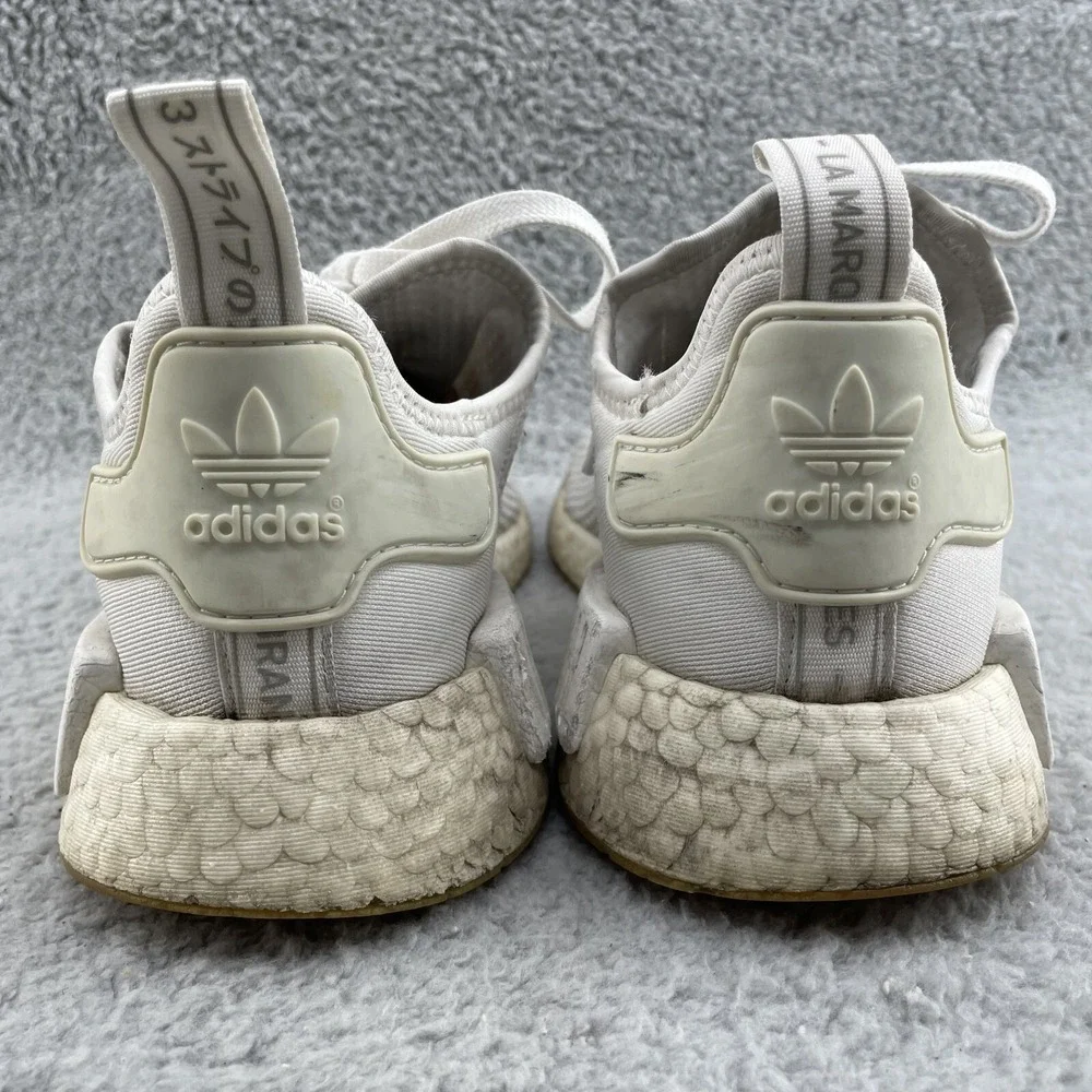 Adidas NMD R1 Running Shoe Mens 8.5 White Jogging Sportswear Athleisure Training